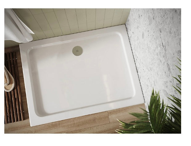 UK Homeliving Shires Rectangular Stone Resin 1000x900mm Rectangular 30mm Shower Tray White (S274)