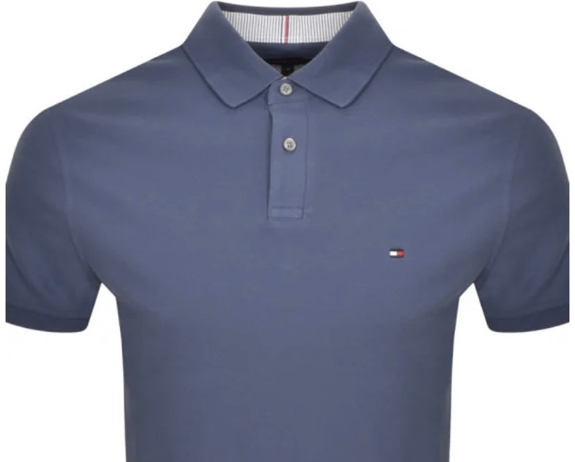 Tommy hilfiger 1985 icon logo slim fit polo shirt in dark blue L (S46) (M)