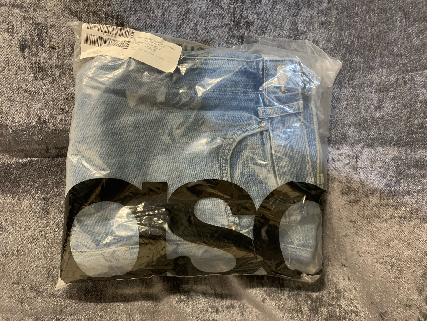 70's flared jeans in light blue W26 L32 (S60) (M)