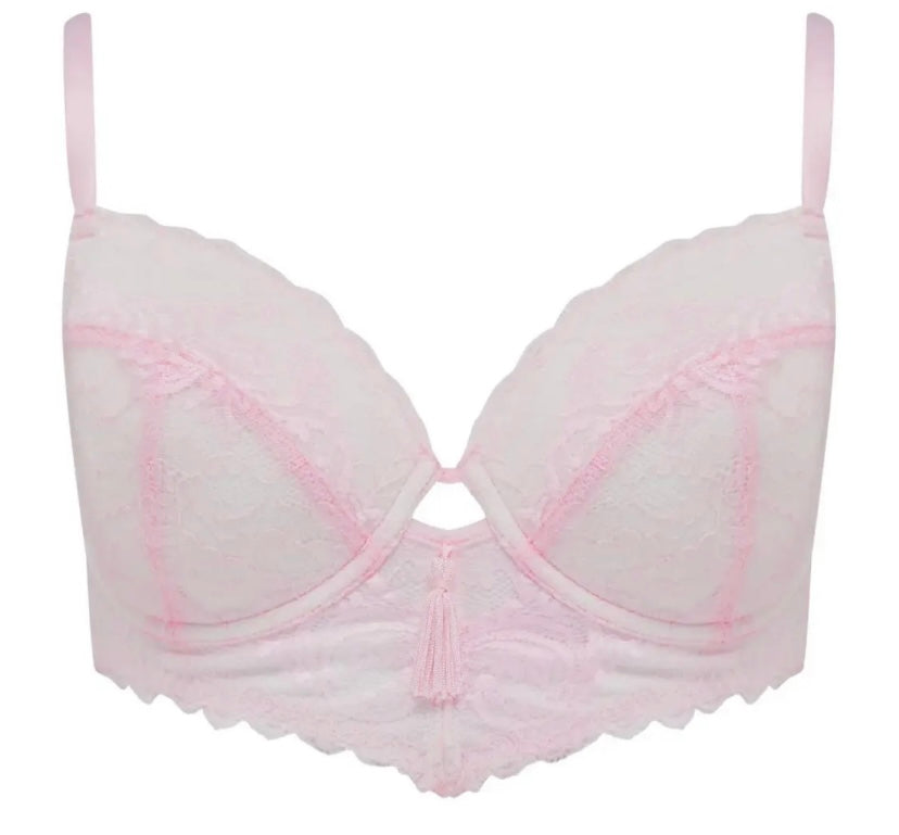 21901 Pour Moi Parisienne Longline Bra PINK UK 36DD (S72) (M)