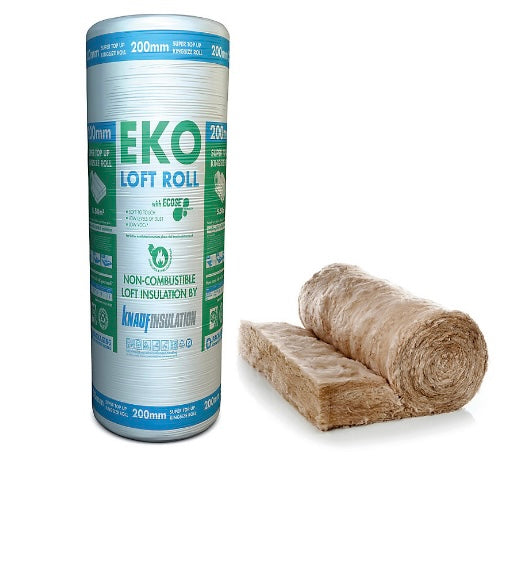 Knauf Eko Roll Loft insulation roll, (L)4.83m (W)1.14m (T)200mm (S324)