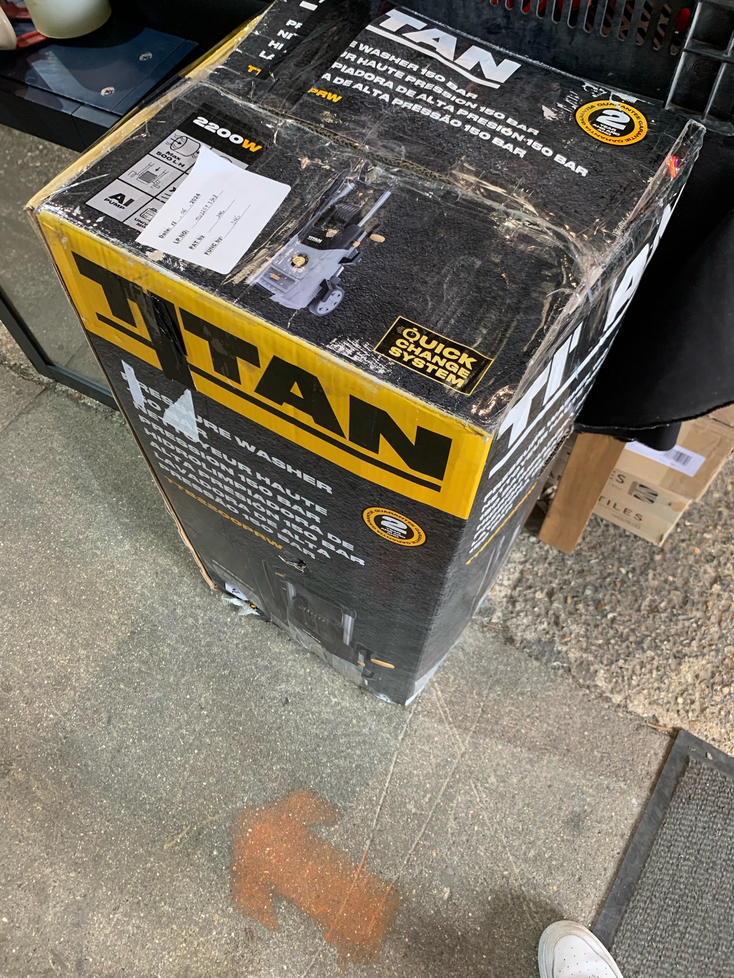 TITAN TTB2200PRW 150BAR ELECTRIC HIGH PRESSURE WASHER 2.2KW 230V (S332)