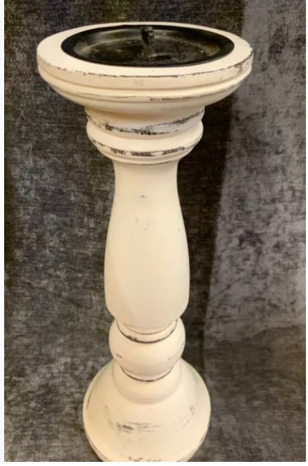 Candle Holder Antique White 38x14cm (S) (S907)