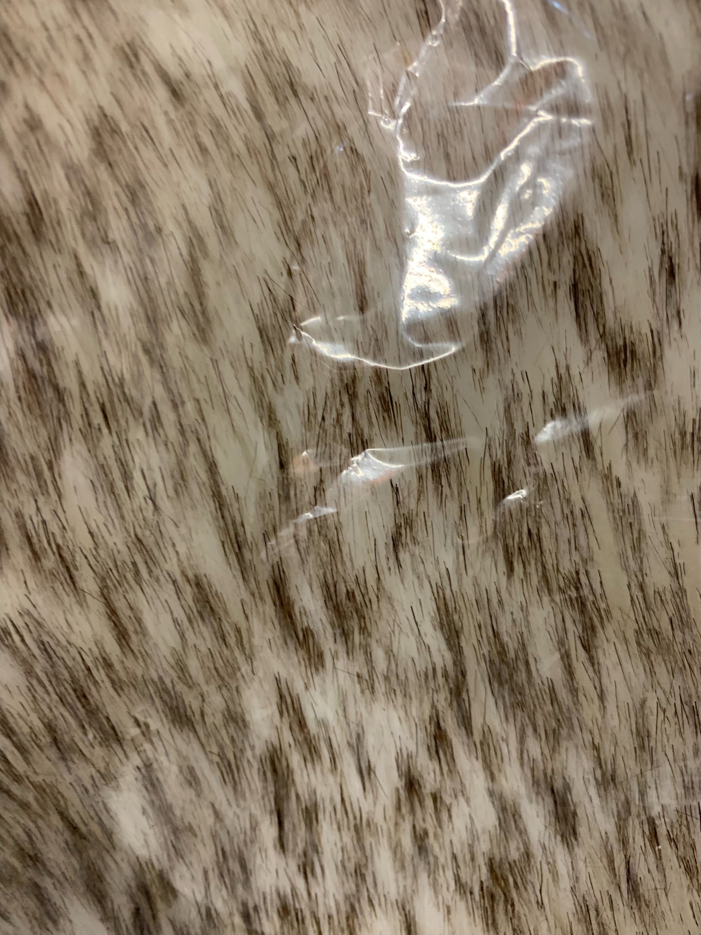 Faux Fur Huskyskin Rug White And Brown (B28)