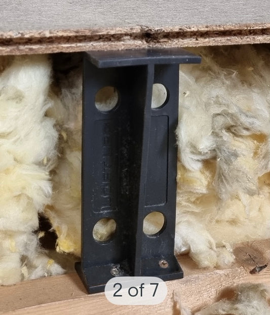 Loftleg Black Loft storage stilt (H) 17.5cm x (W) 7.6cm, Pack of 12 (S1011) (A)