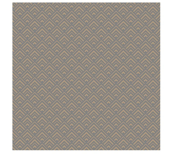 GoodHome Ficus Grey Gold effect Art deco Textured Wallpaper (R-2) (S266)