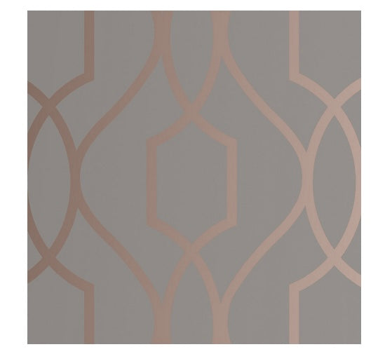 Fine Decor Charcoal Metallic Geometric Smooth Wallpaper (55) (S269)