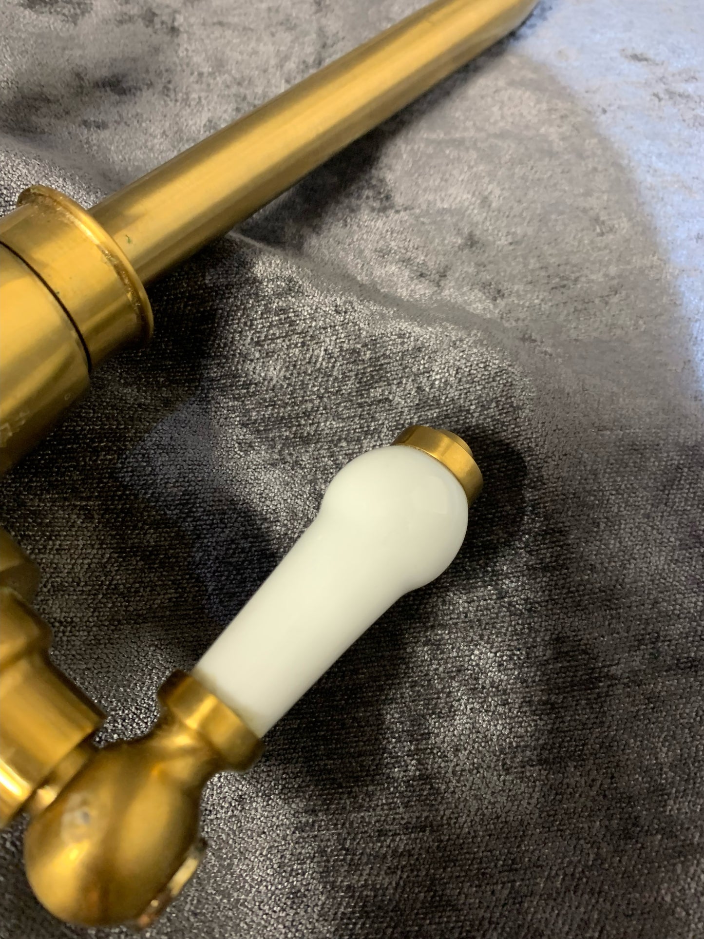 Arezzo Dual-Lever Traditional Kitchen Tap Brushed Brass (S275)