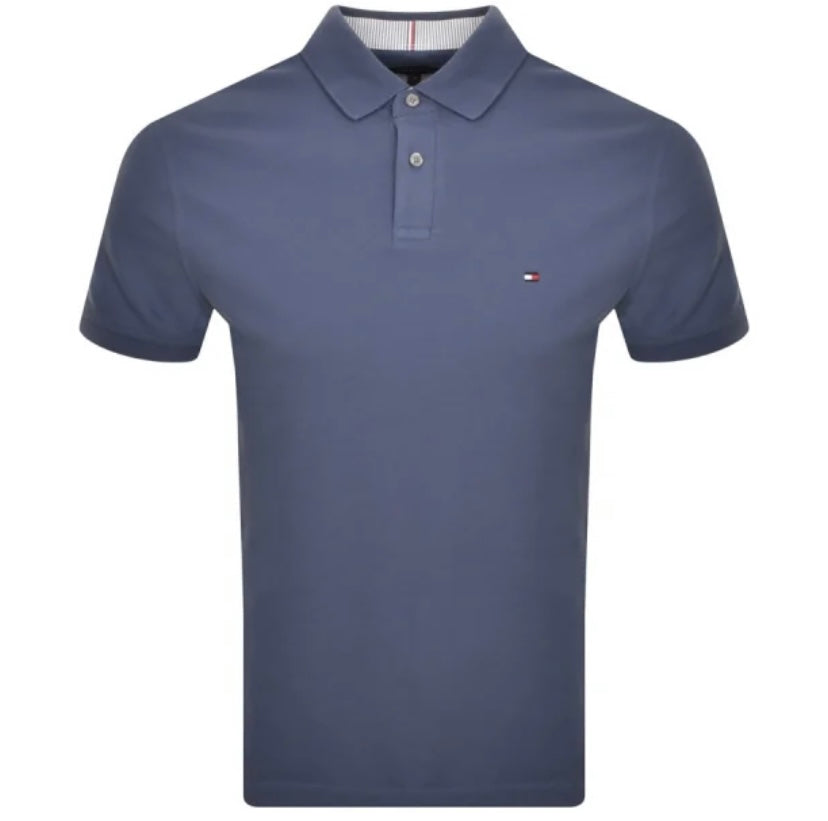 Tommy hilfiger 1985 icon logo slim fit polo shirt in dark blue L (S46) (M)