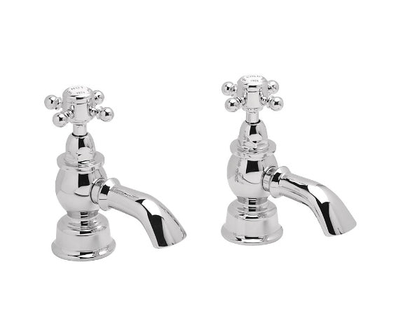 Heritage Highbrook Chrome effect Deck Pillar Tap, Pack of 2 (S277)