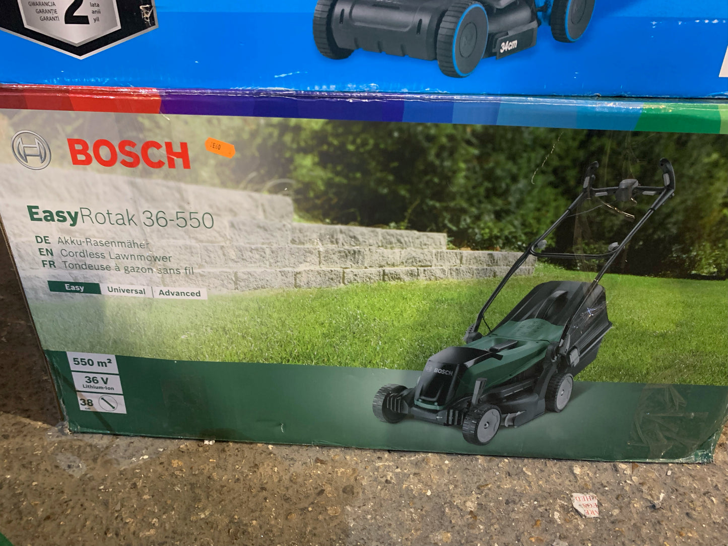 Bosch Power for all EasyRotak 36-550 Cordless 36V Rotary Lawnmower (S299)