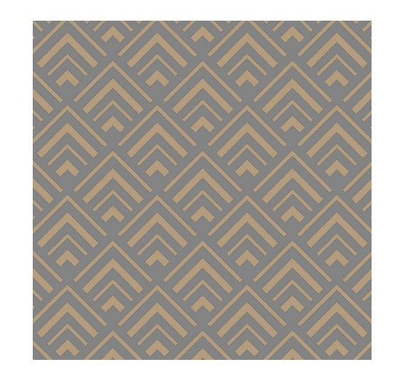 GoodHome Ficus Grey Gold effect Art deco Textured Wallpaper (R-2) (S266)