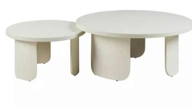 Becc Nesting Coffee Table White (S257)