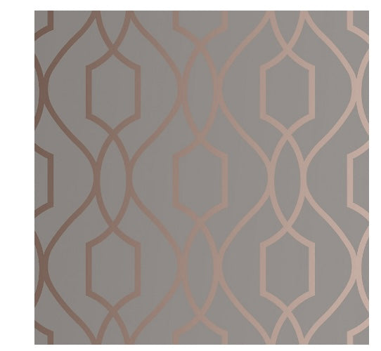 Fine Decor Charcoal Metallic Geometric Smooth Wallpaper (55) (S269)