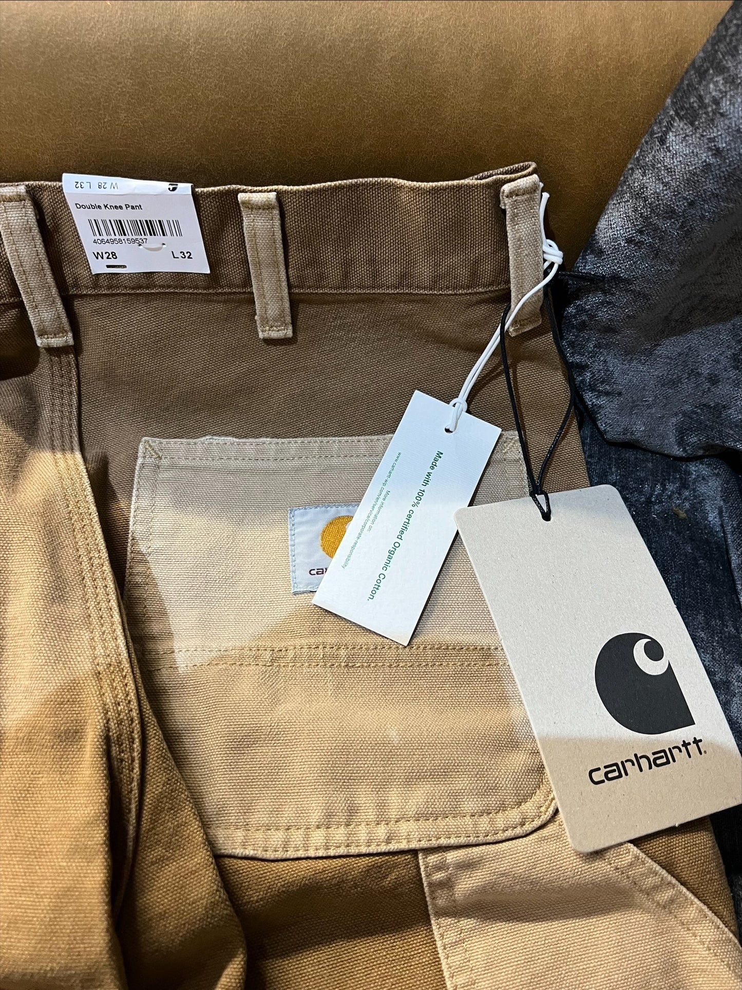 Carhartt WIP Double Knee Relaxed Straight Fit Trouser Brown W28 L32  (H)