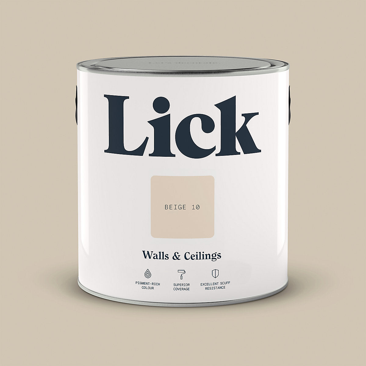 Lick Beige 10 Matt Emulsion paint, 2.5L (R455*) (X1)