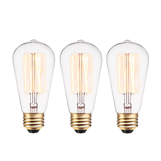 Hudson Vintage Incandescent Edison Light Bulbs 60w 2100k Warm White 6Pack (J)