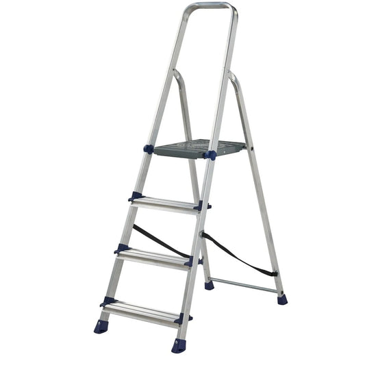 Werner Aluminium 4 Tread Platform Step Ladder with High Handrail (R155)