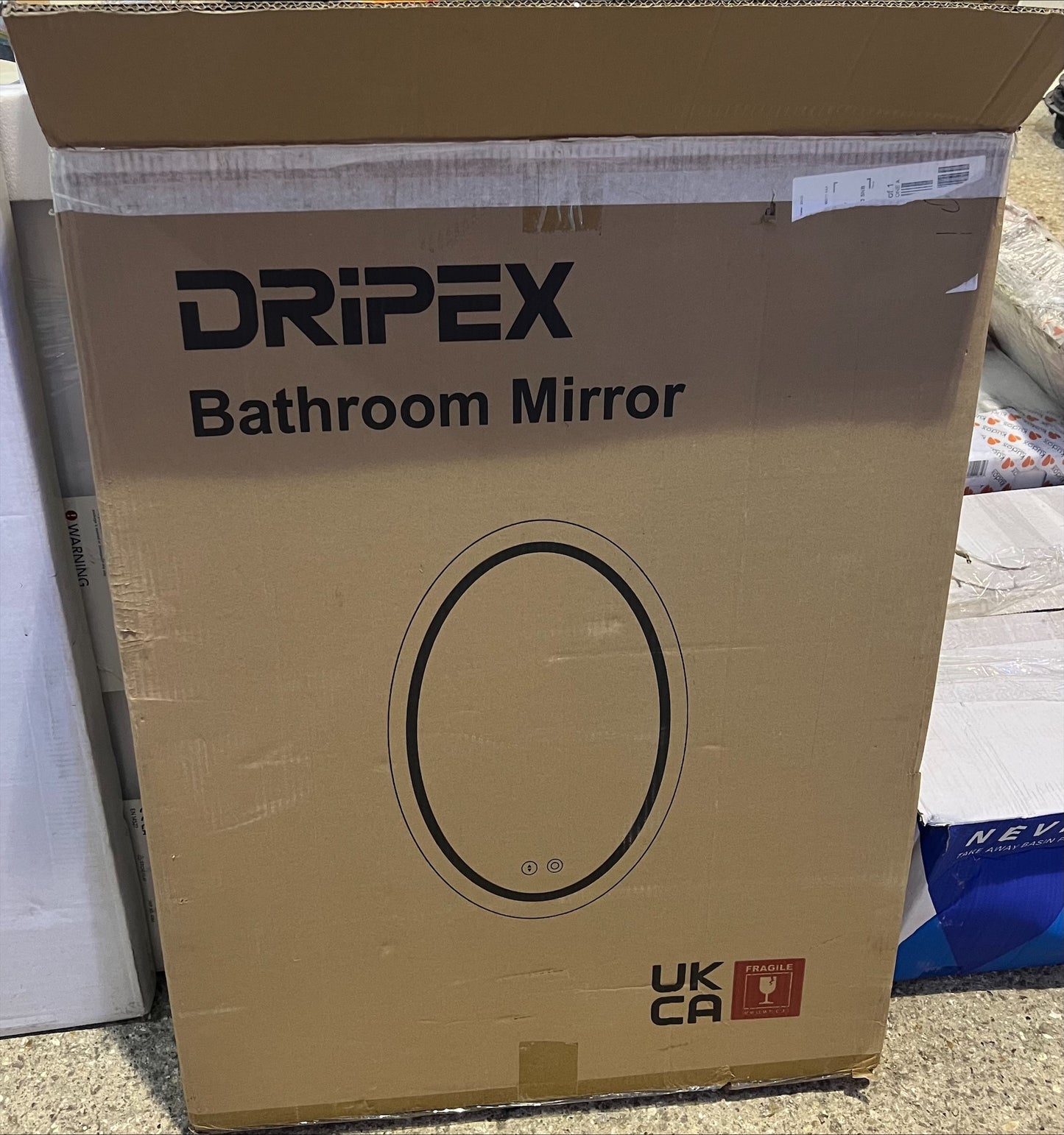 Dripex 60×80cm Oval LED Bathroom Mirror (R56)