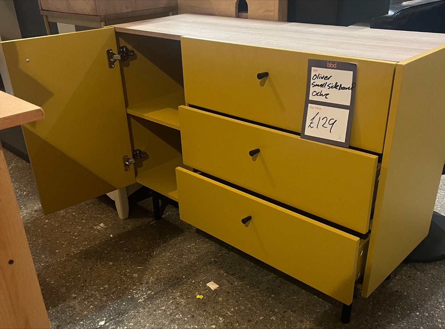 Oliver Small Sideboard Yellow