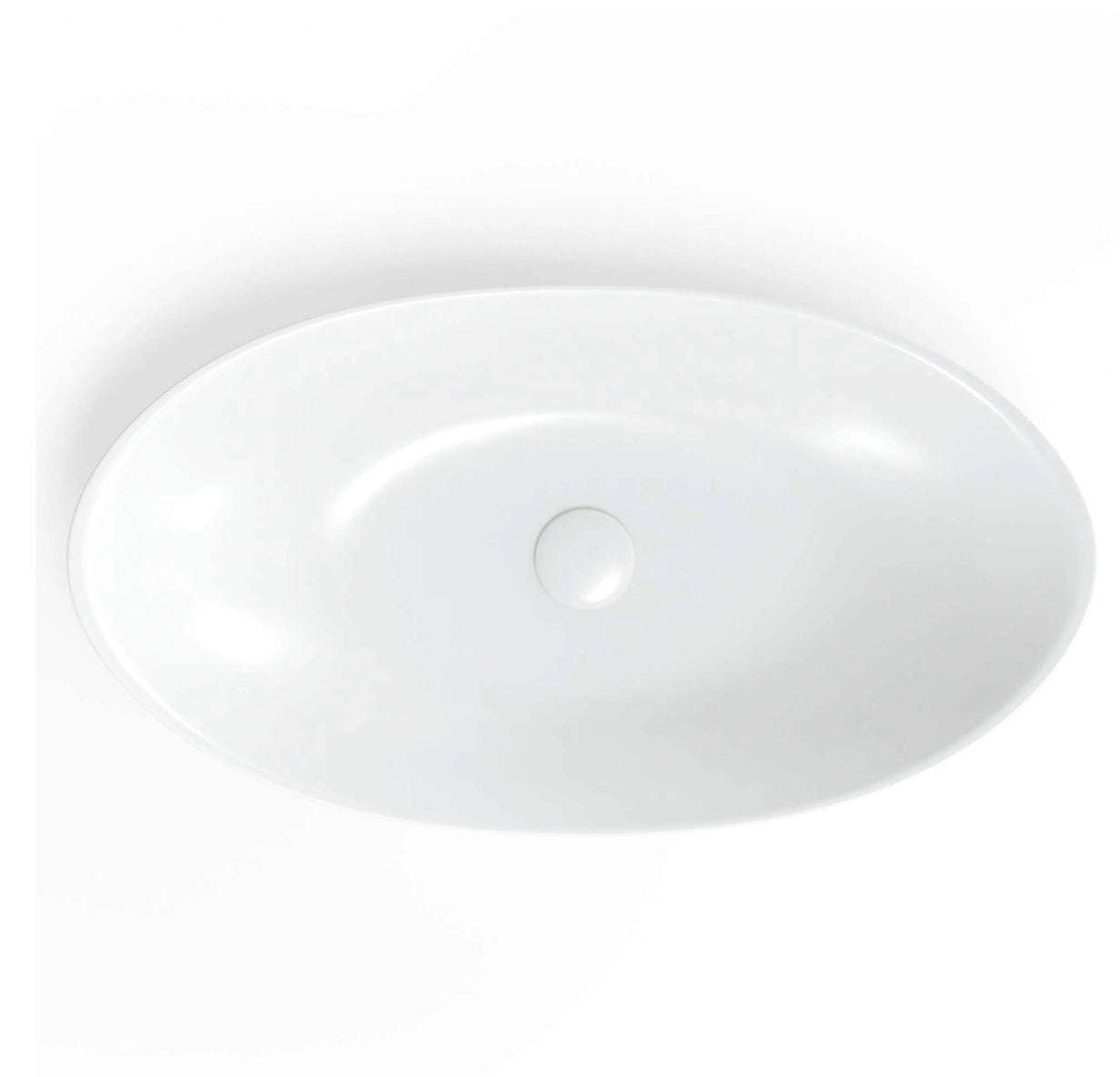 White Ceramic Oval Countertop Bathroom Wash Basin Sink (R93)