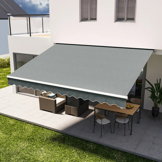 Retractable Patio Awning Grey 2.5m W x 2m D (R10)