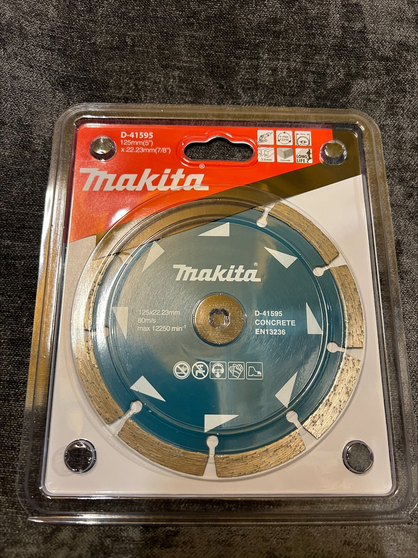 Makita Diamond Blade 125mm D-41595 Concrete Stone Brick Masonry 5" Cutting Disc (J)