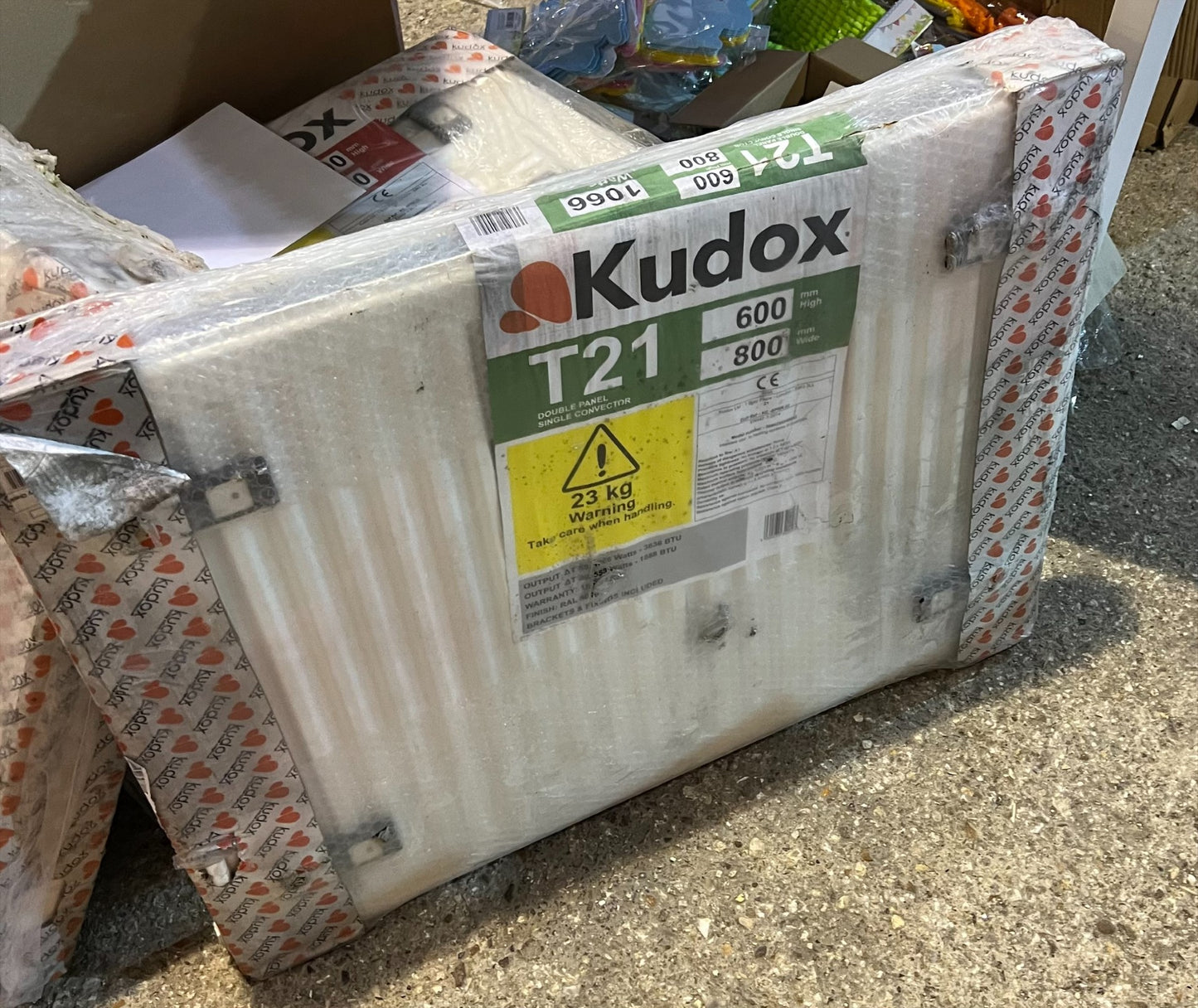 Kudox White Type 21 Double Panel Radiator, (W)800mm x (H)600mm (R41)