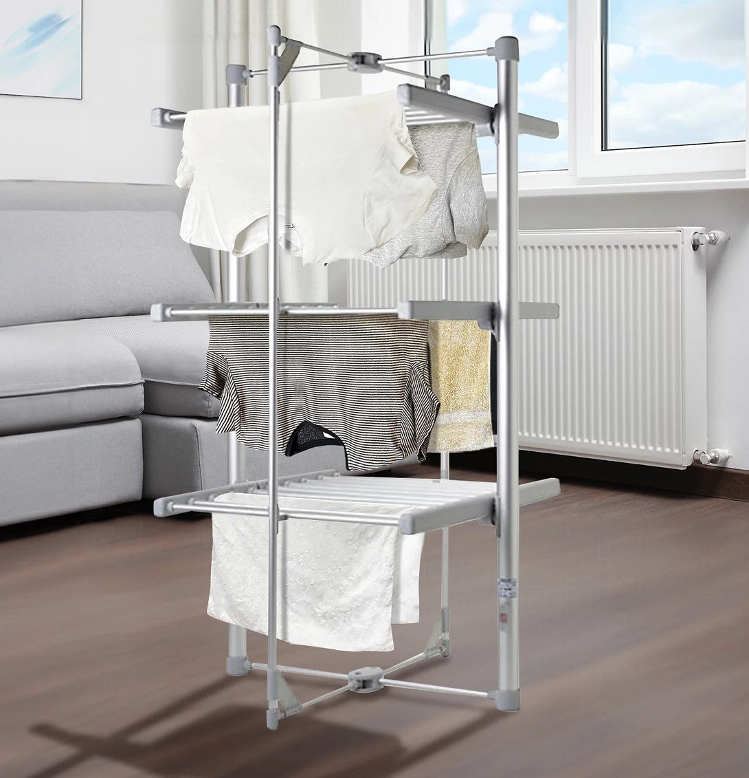 Electric Heated Clothes Airer 3 Tier - 24 Rails 111cm 220w (R89)