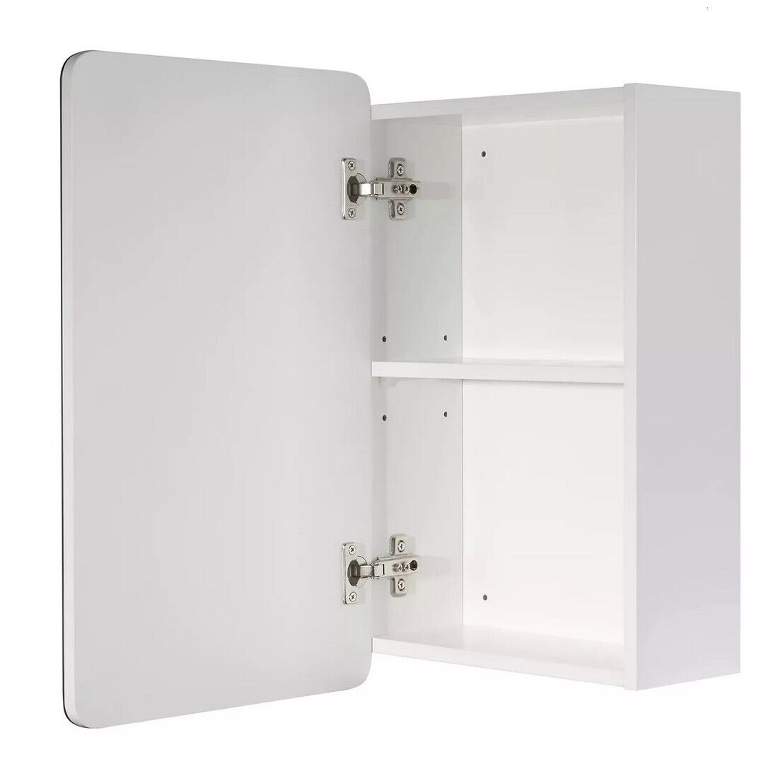 Cooke & Lewis Lesina Single Door White Mirror Cabinet (R454*) (X1) (Collection Only)