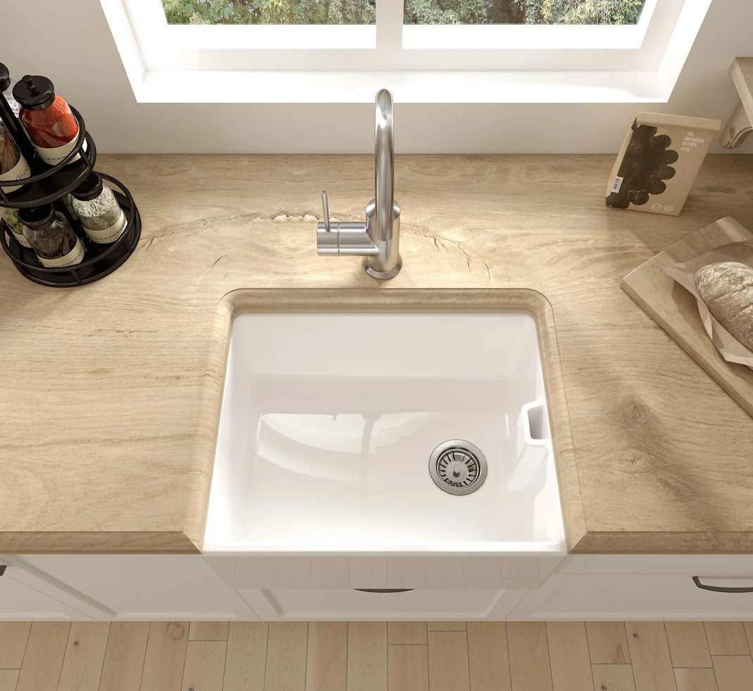 Single Bowl Fireclay Belfast Sink 25 x 46 x 62cm (R145)