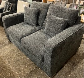 Carson Deep Sit Chunky Chenille Luxury 2 Seater Sofa Bed Grey