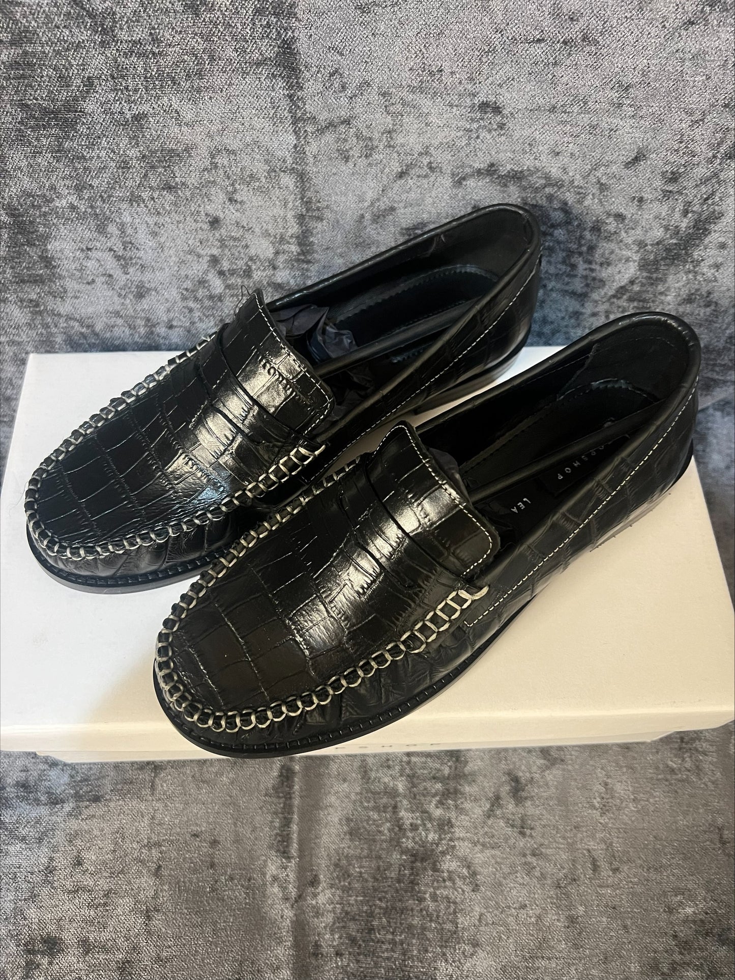 London Leather Loafer in Black UK 3 NEW FREE NEXT DAY P&P (H)