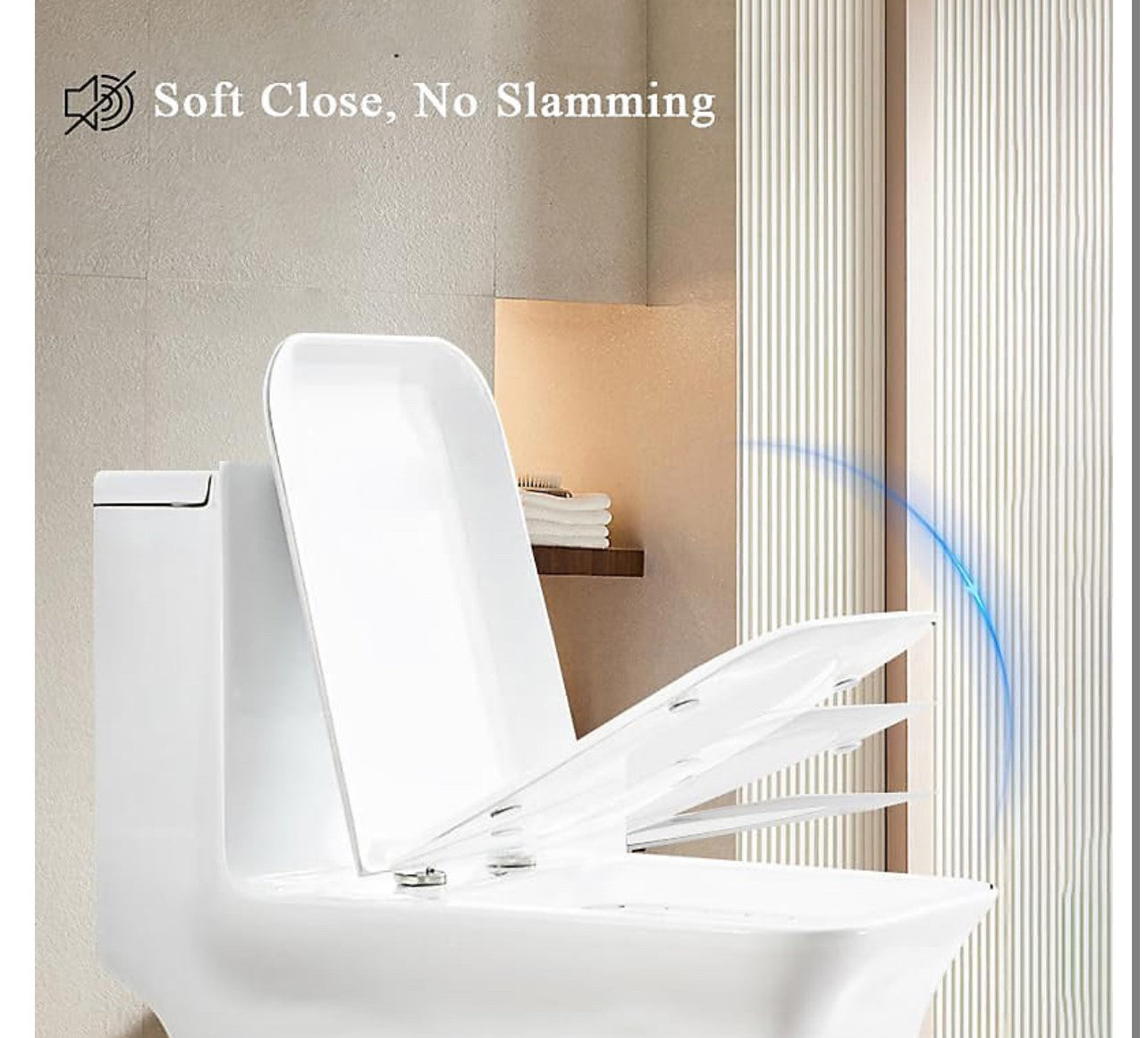 Square Soft Close Quick Release Toilet Seat (R125) (J)