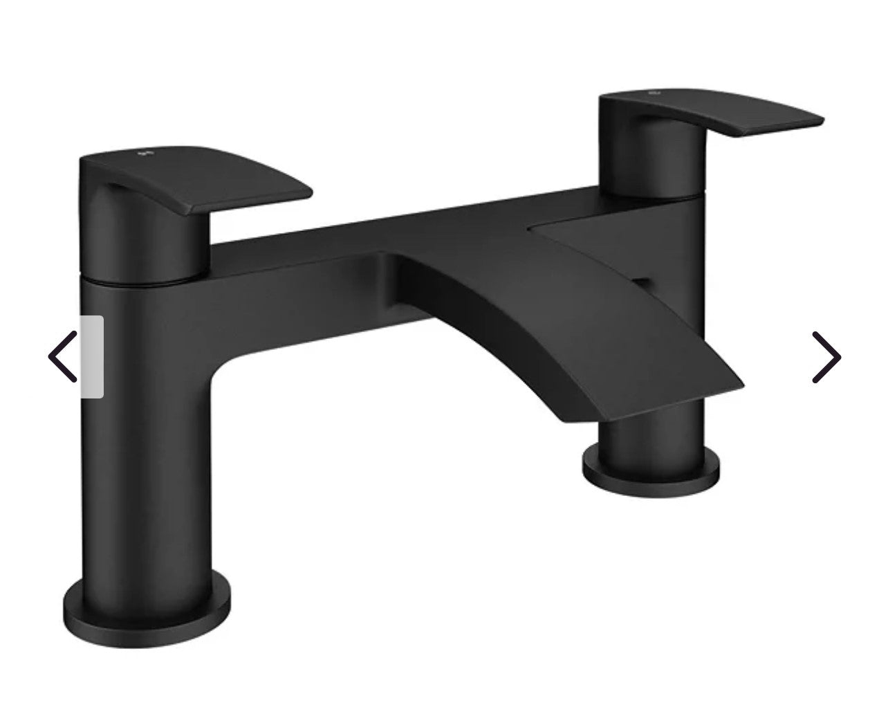 Nexus Matt Black Modern Bath Filler - Slight Damage - (R83)