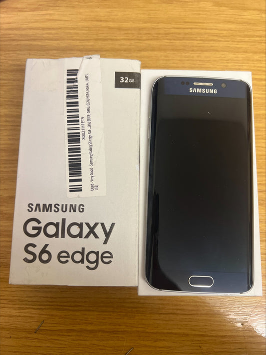 Samsung Galaxy S6 Edge 32GB Black Sapphire Very Good Like New  R461** (T)