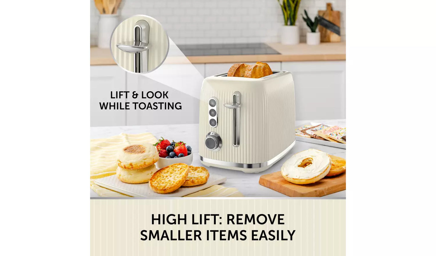 Breville Bold Collection Vanilla Cream 2 Slice Toaster (J)