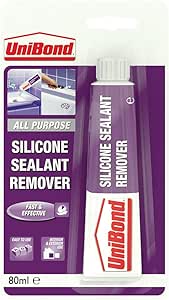 Unibond Silicone Sealant Remover, Effective Sealant Remover for Thorough Removal, High-Strength Silicone Remover for Ceramic Tiles, Baths and Toilets, 1 x 80 ml