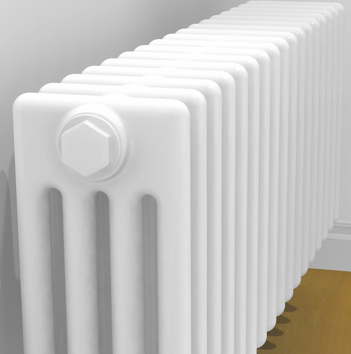 Acova White 4 Column Radiator, (W)628mm x (H)300mm (R26)