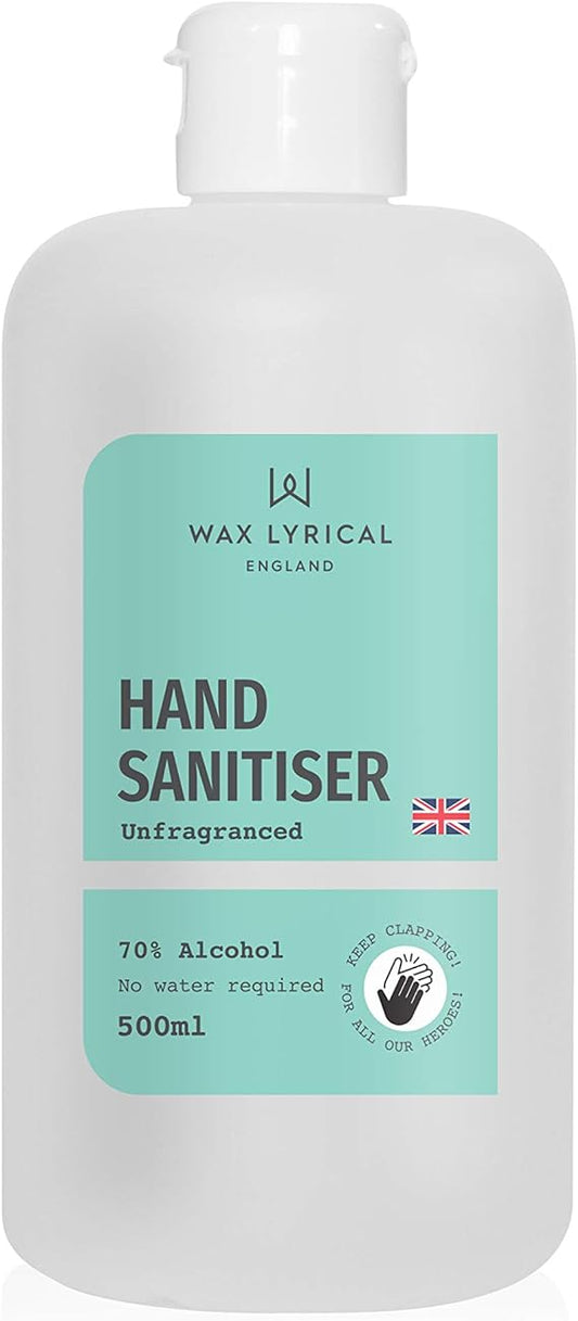 WAX LYRICAL Antibacterial Hand Sanitiser Gel 500ml 70% Alcohol Disinfect x 6