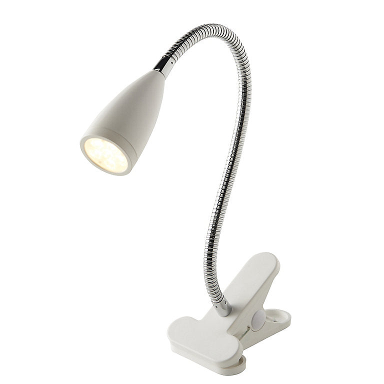 Colours Kulm White Clip-On Desk Lamp (J)